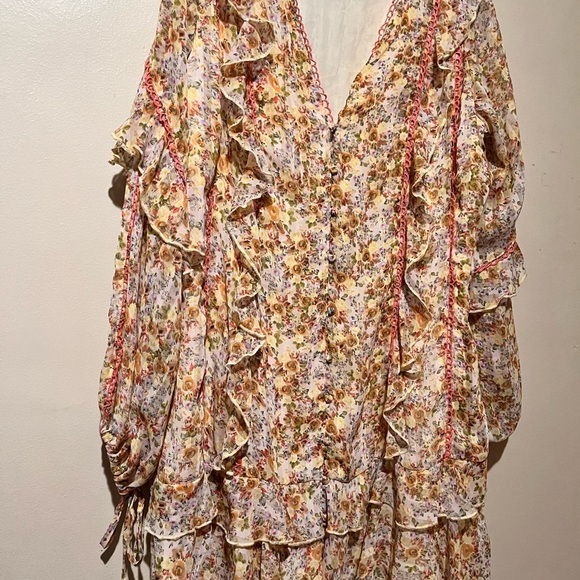 Fashion Nova Bohemian Floral Ruffle Dress - Picture 1 of 2